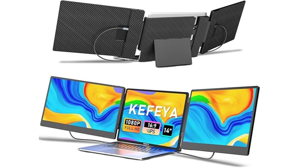 three screen laptop monitor