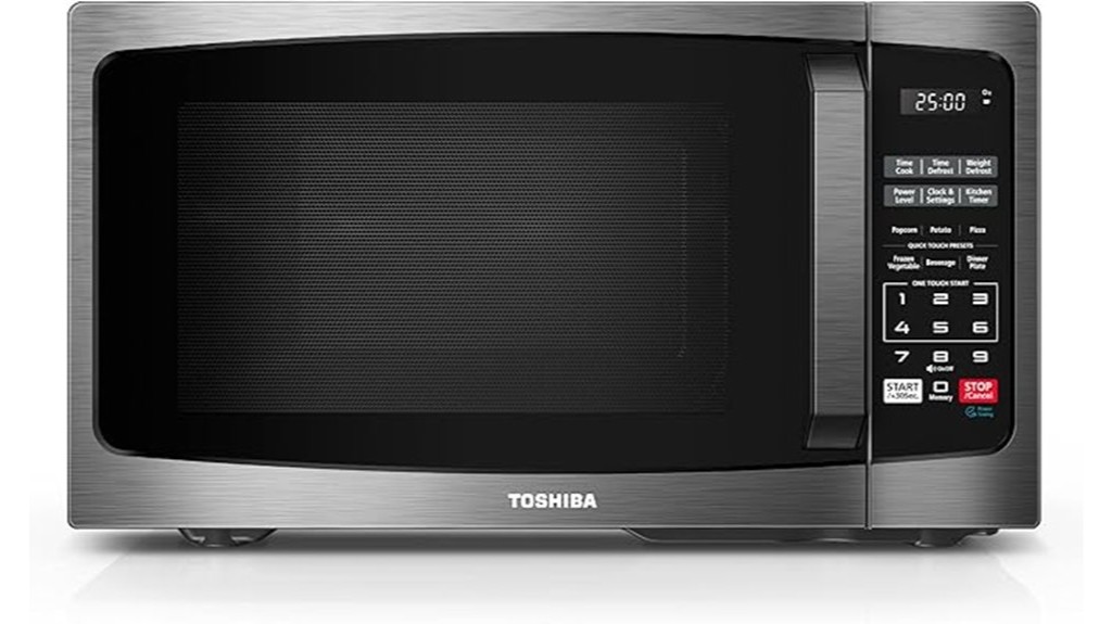 toshiba microwave oven silver black color