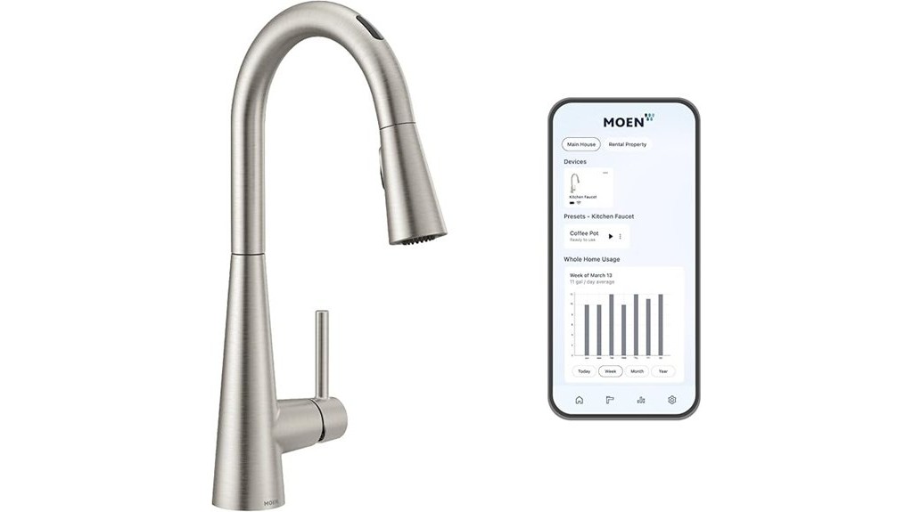 touchless sleek stainless steel faucet