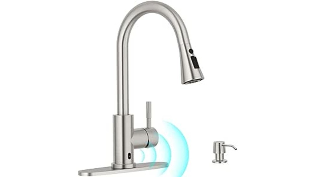 touchless stainless steel kitchen faucet