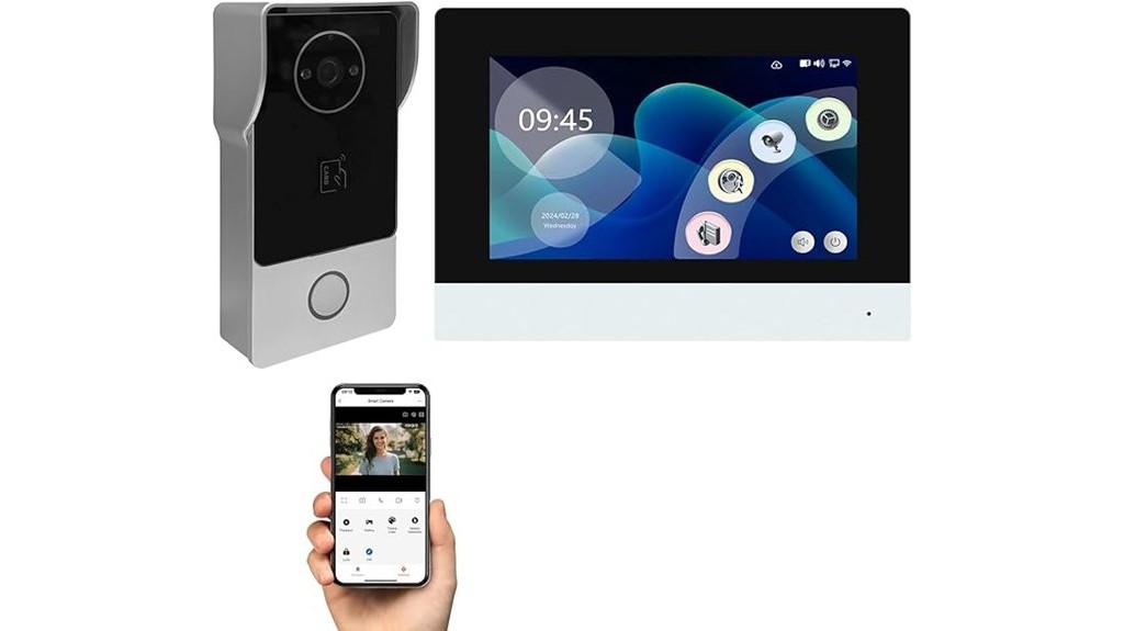 touchscreen video doorbell intercom system