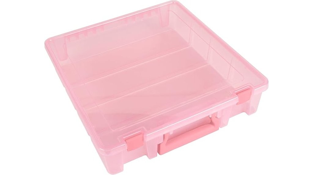 translucent blush art craft organizer