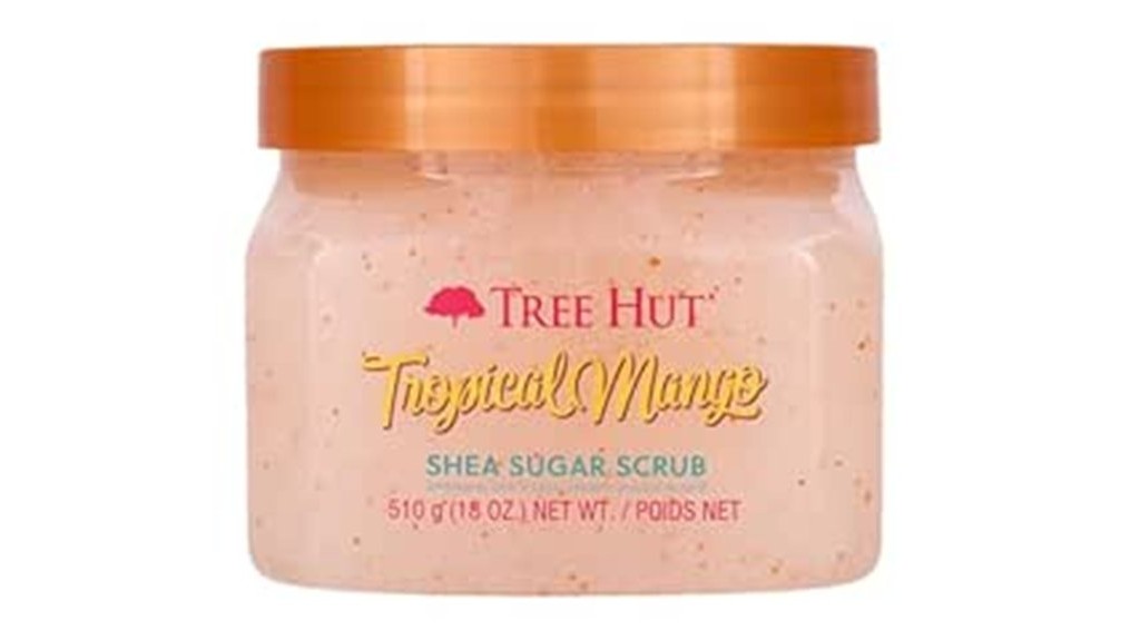 tropical mango scented shea sugar scrub