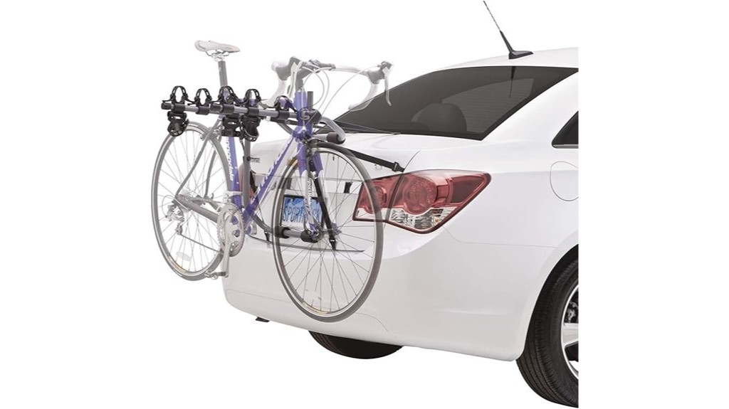 trunk mounted bike rack with anti sway