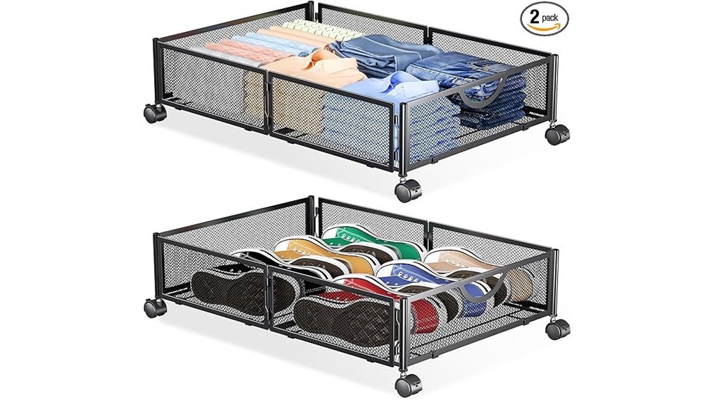 two pack under bed storage