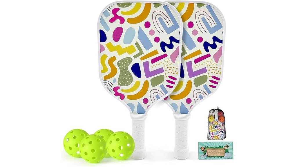 two pickleball paddles set