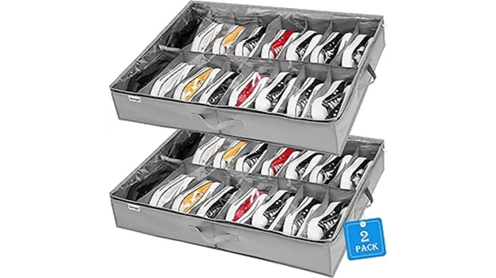 under bed shoe storage