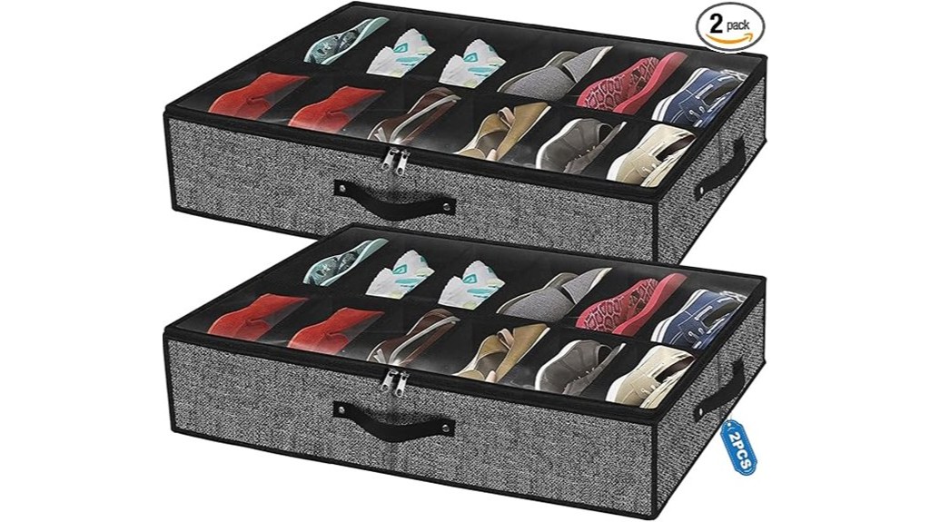 underneath bed shoe organizer closet