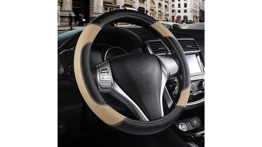 universal leather steering cover