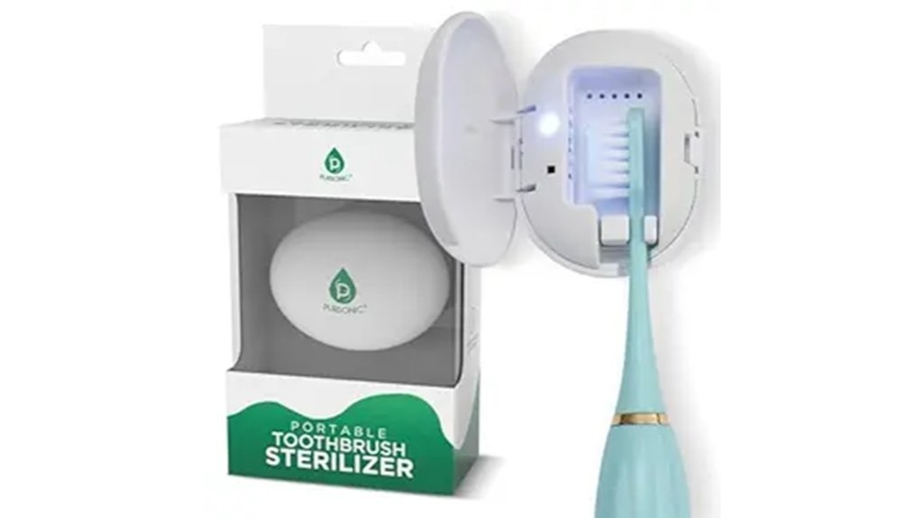 uv powered portable toothbrush sanitizer