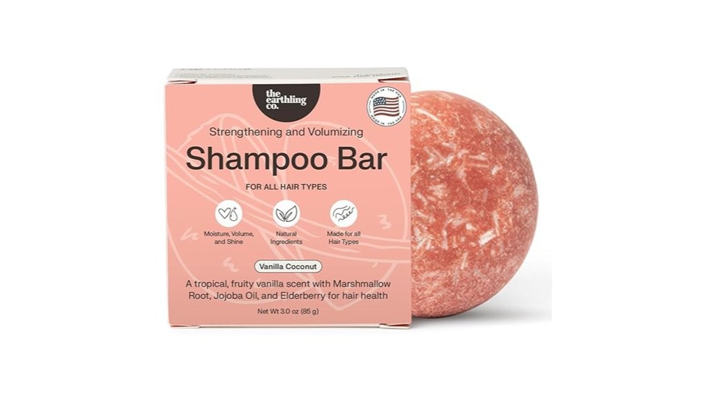 vanilla coconut scented shampoo bar