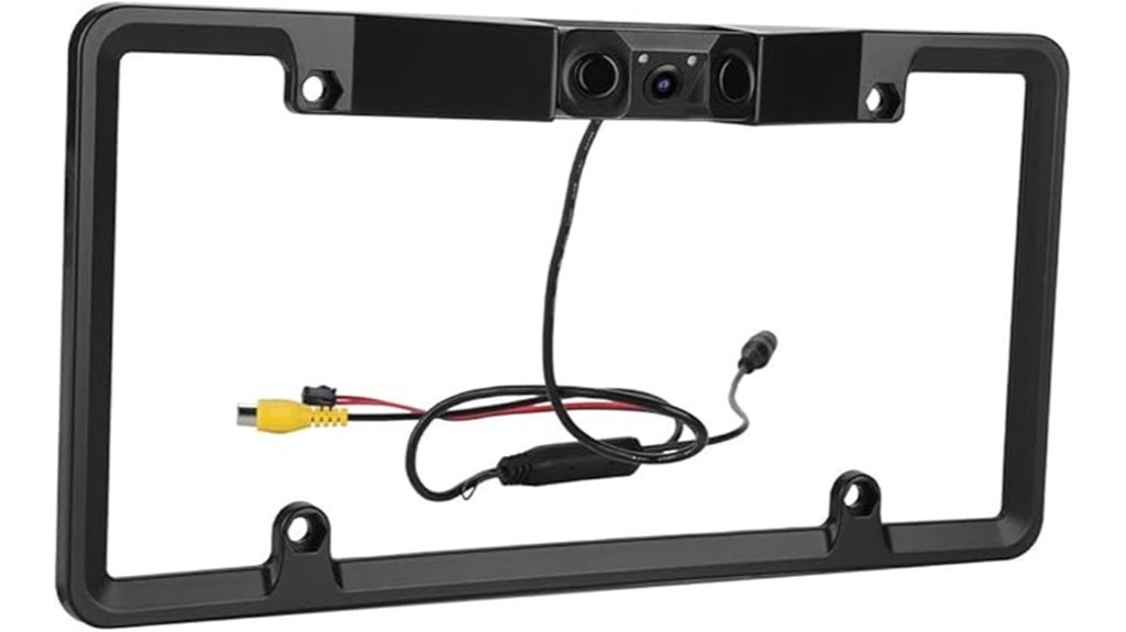 vehicle license backup camera