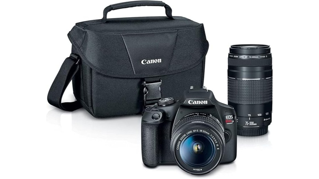 versatile dslr camera with two lenses