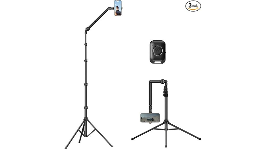 versatile iphone tripod with remote