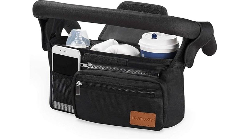 versatile stroller organizer with cup holder