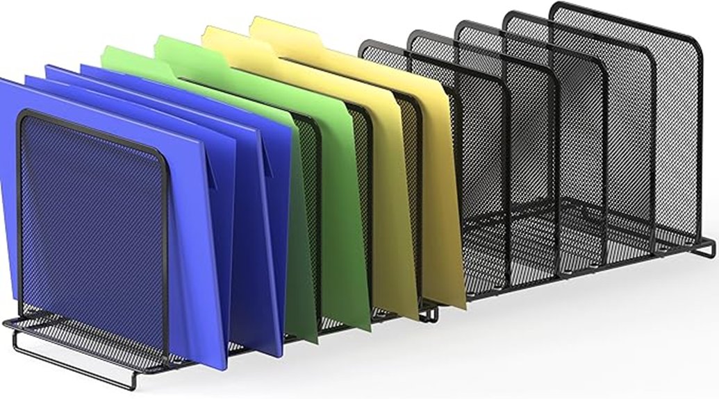 vertical file storage organizers black