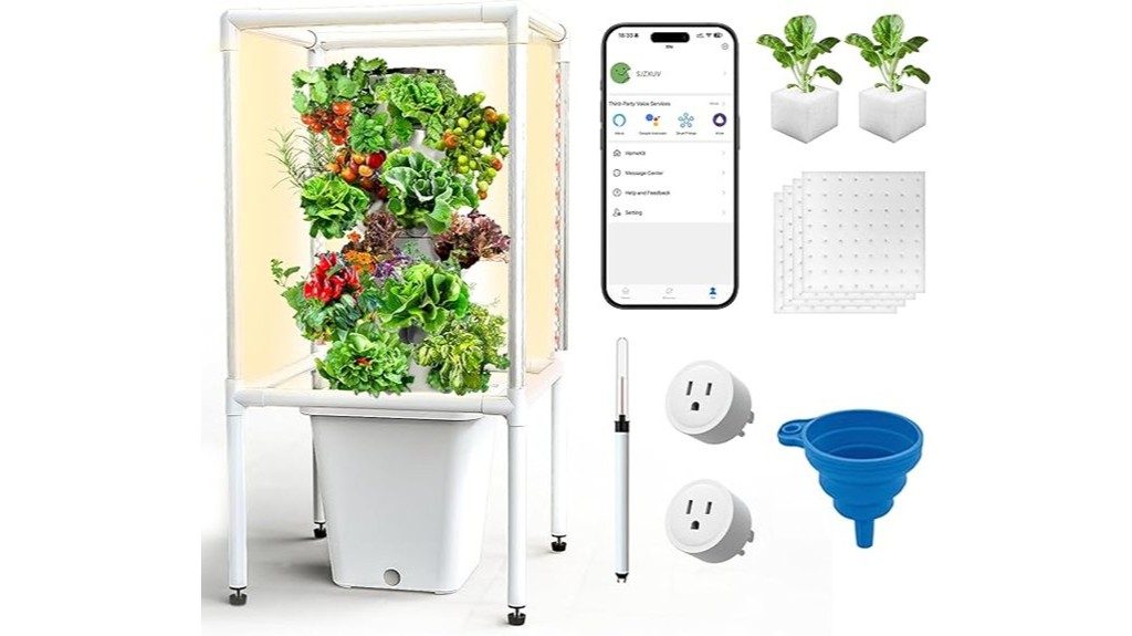 vertical indoor hydroponic gardening system