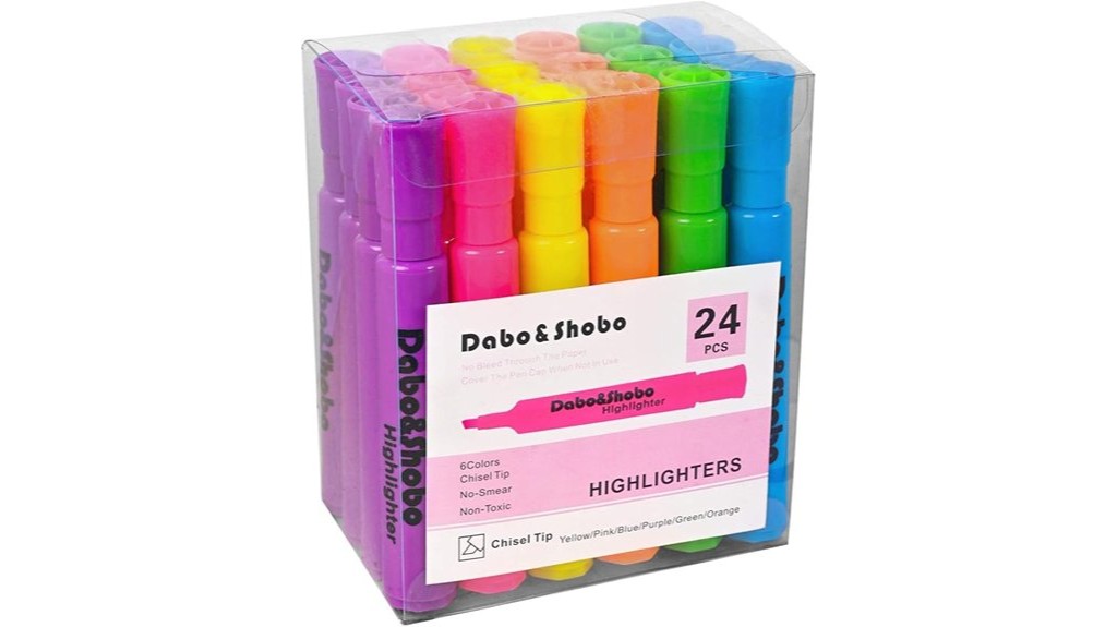 vibrant colored marker set