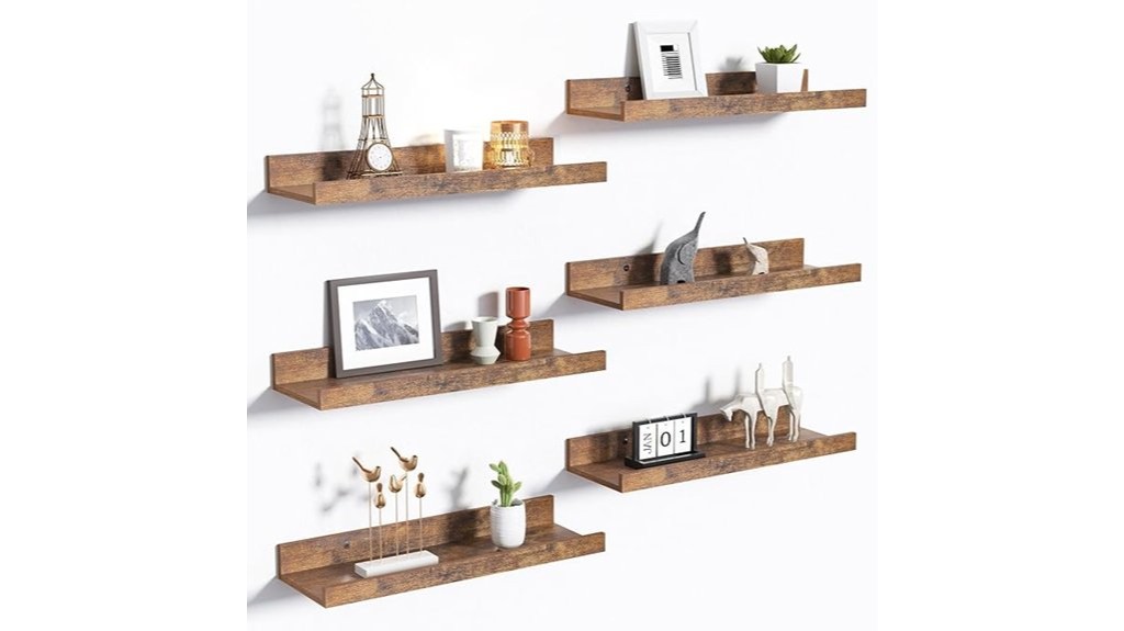 wall mounted floating shelves