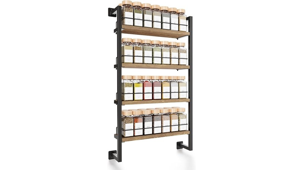wall mounted spice rack organizer