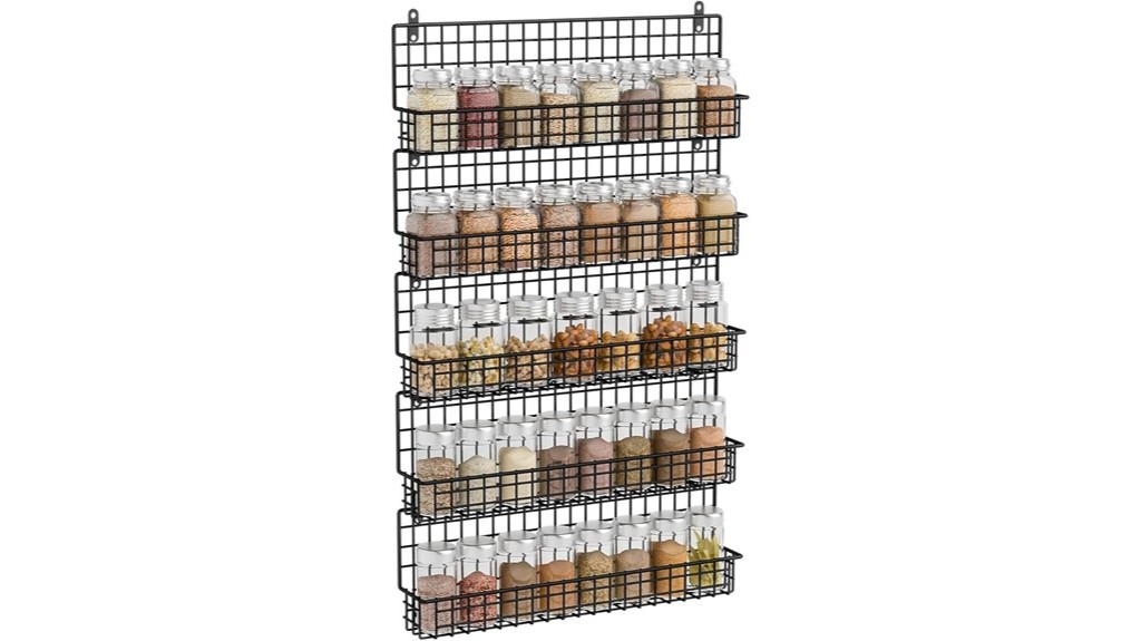wall mounted spice rack organizer