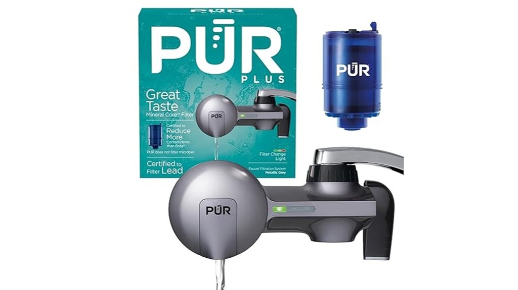 water filtration faucet mount system