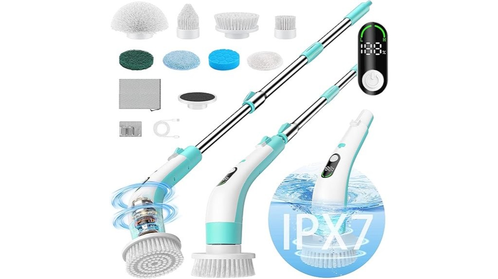waterproof electric spin scrubber