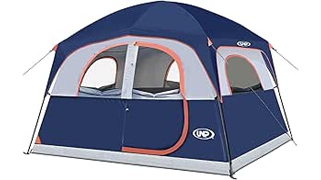 waterproof family camping tent for six