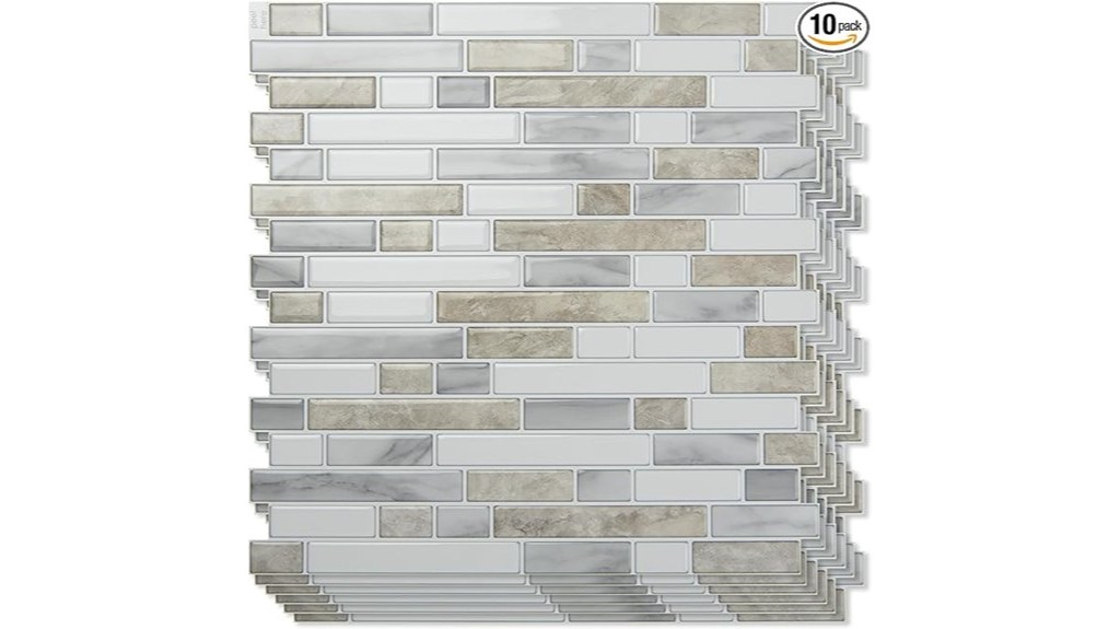 waterproof heavy duty peel and stick backsplash tiles