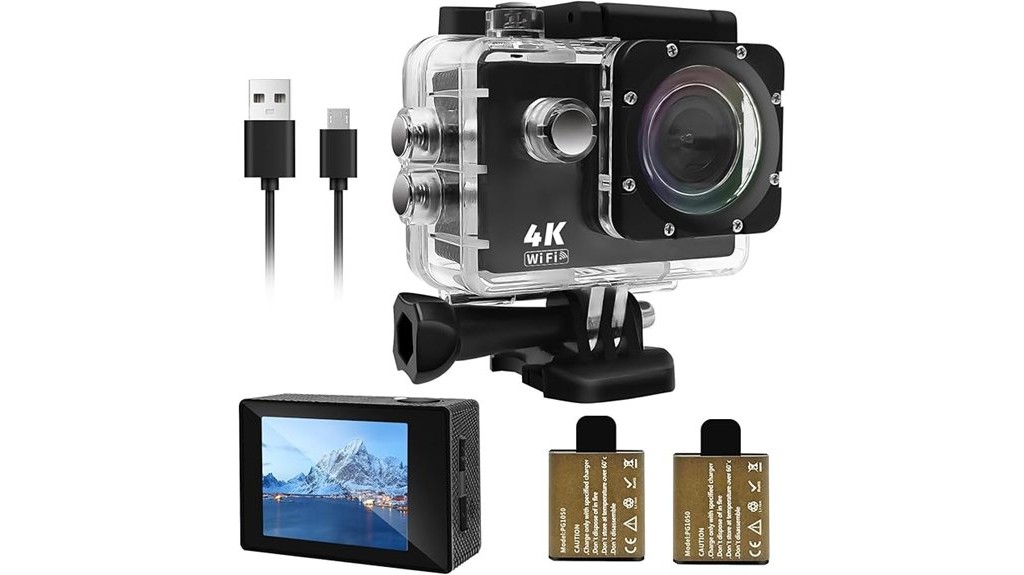 waterproof high resolution underwater action camera