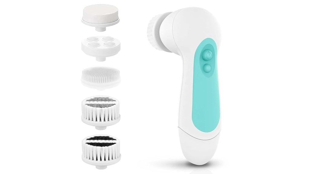 waterproof spinning facial cleansing brush set