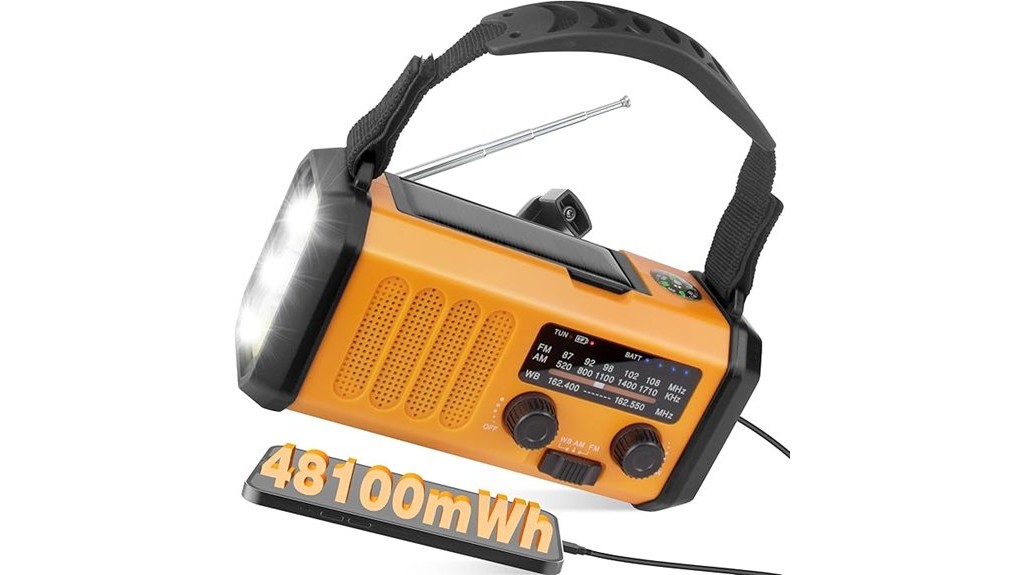 weather radio battery capacity