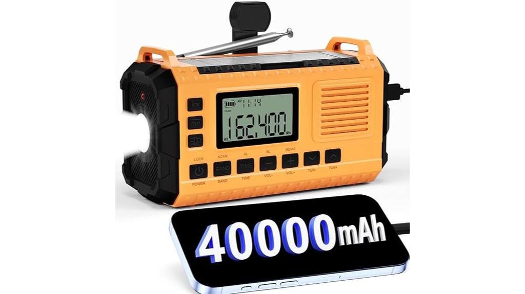 weather radio solar power flashlight backup