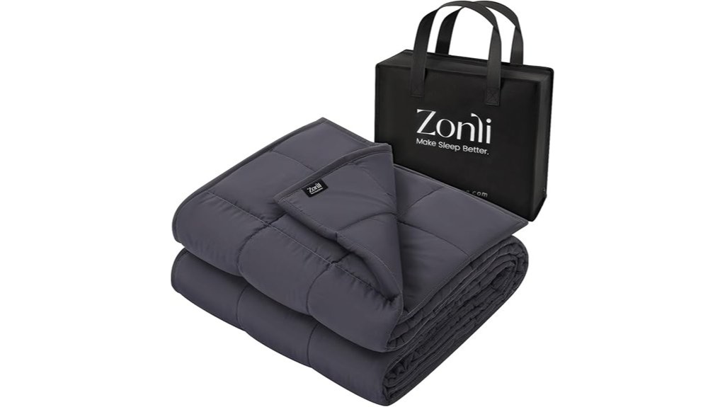 weighted dark grey adult blanket