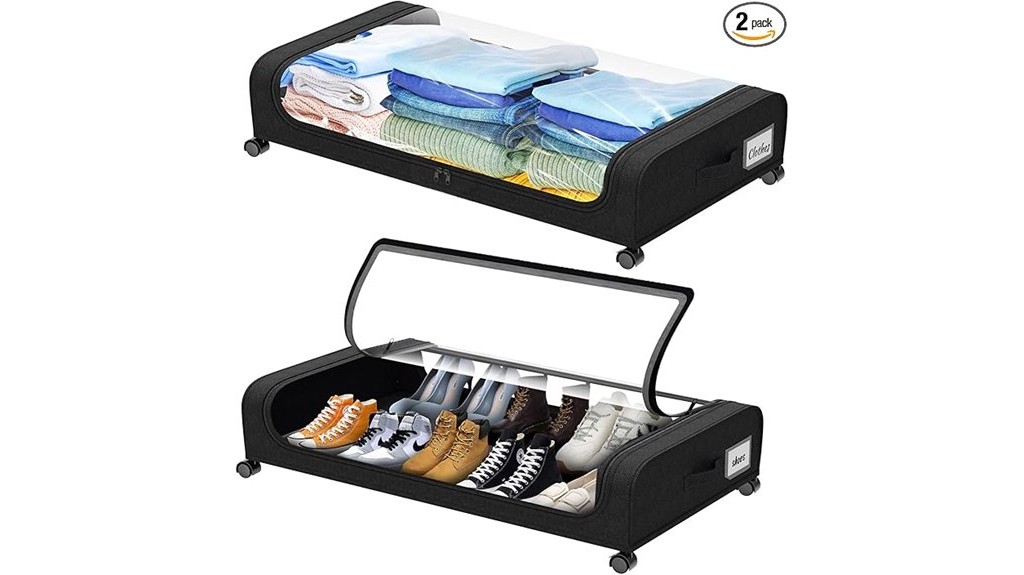 wheeled under bed storage containers