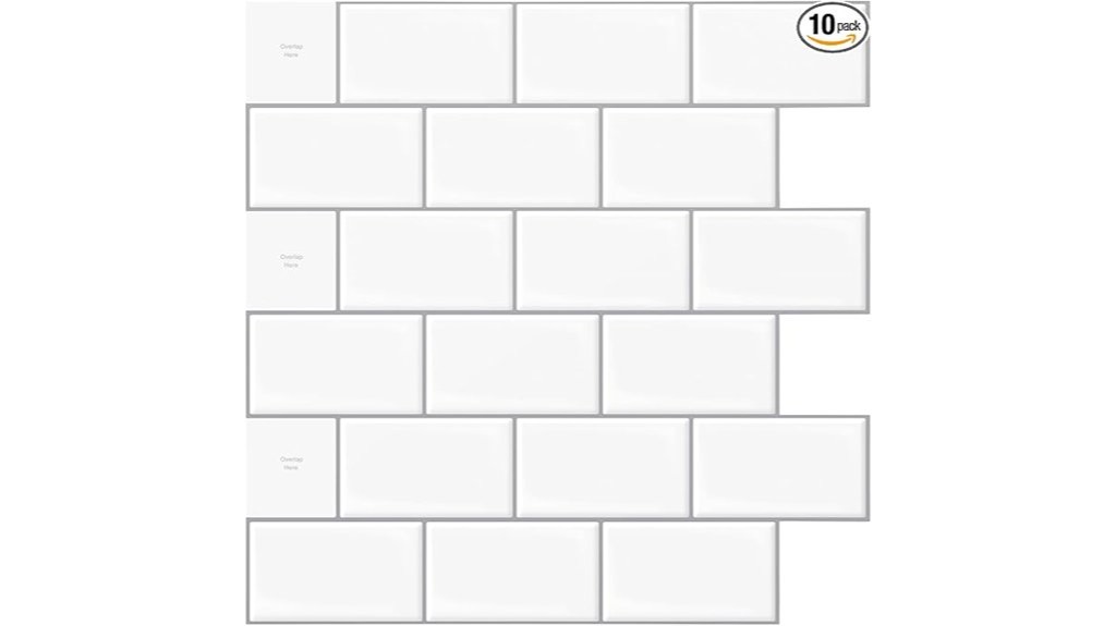 white subway tile backsplash panels