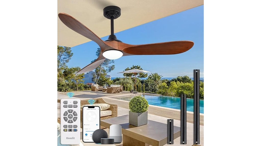 wifi connected outdoor ceiling fan
