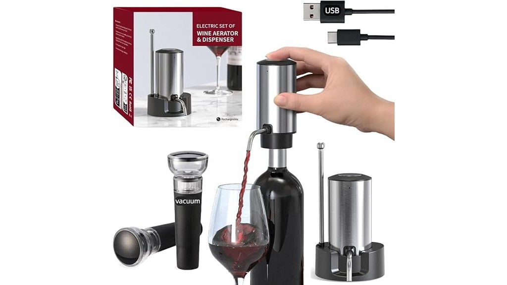 wine aeration and dispensing device