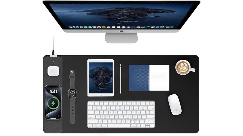 wireless charging large gaming mouse pad
