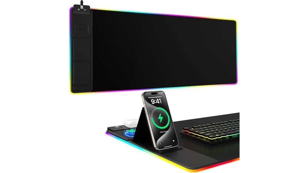 wireless charging mouse pad with holder