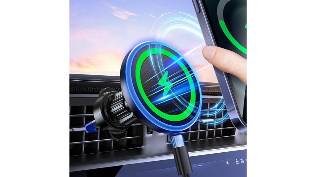 wireless handsfree rgb led car phone charger