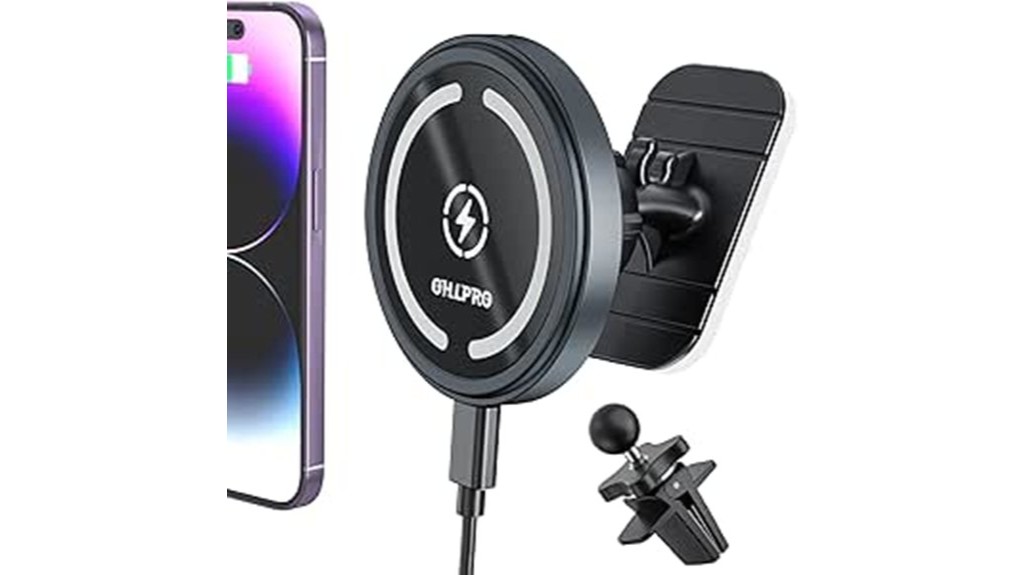 wireless magnetic car phone mount