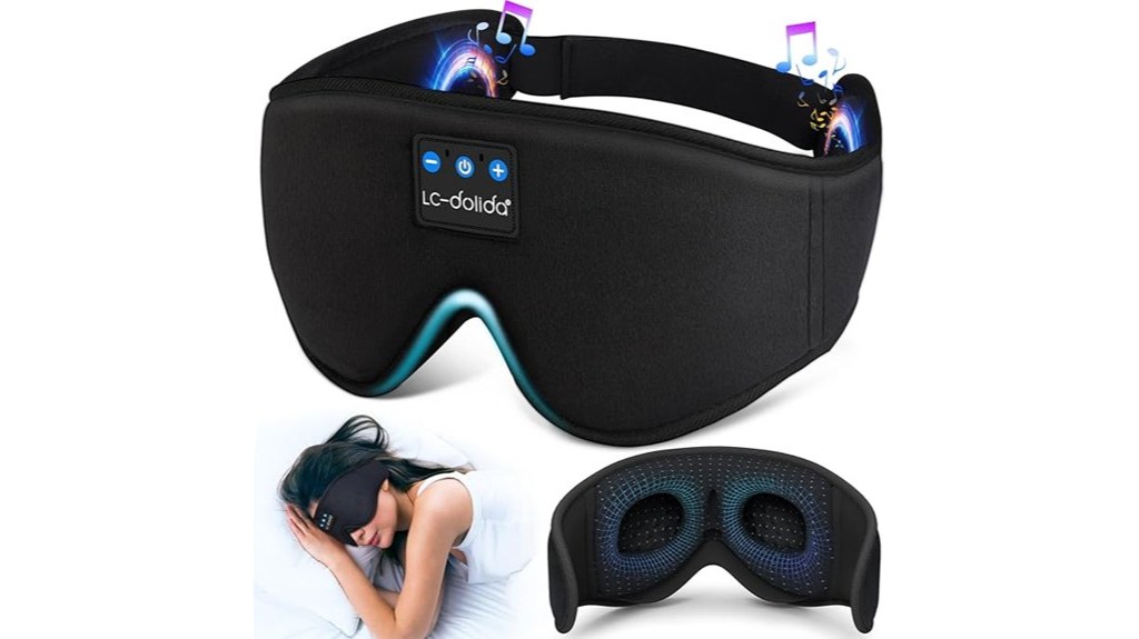 wireless sleep headphones with eye mask