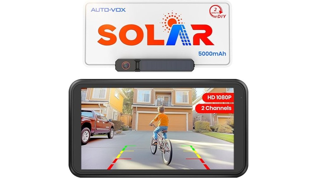 wireless solar powered backup camera