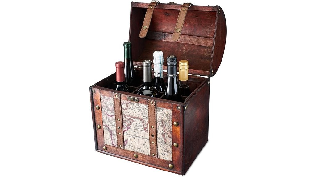 wooden wine bottle gift box