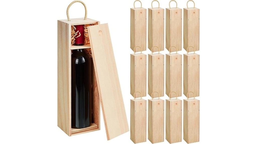 wooden wine storage boxes set