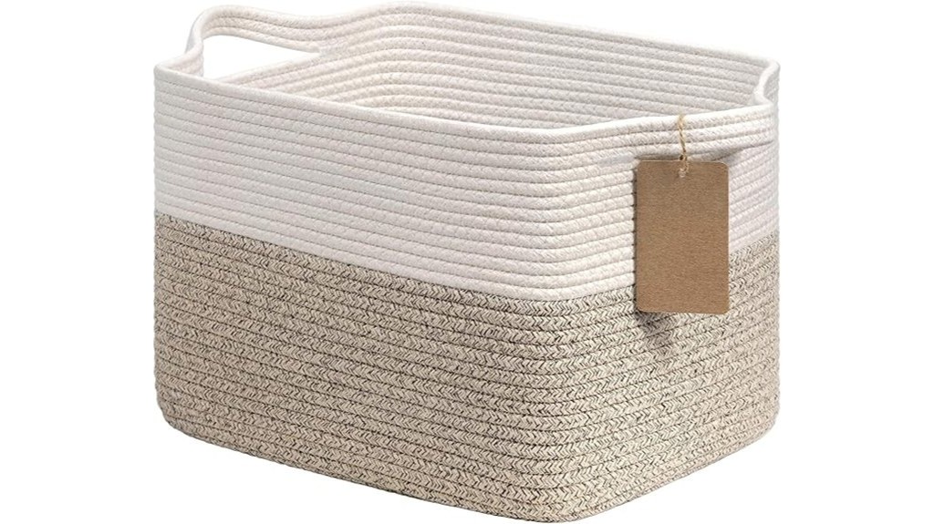 woven storage basket for goods