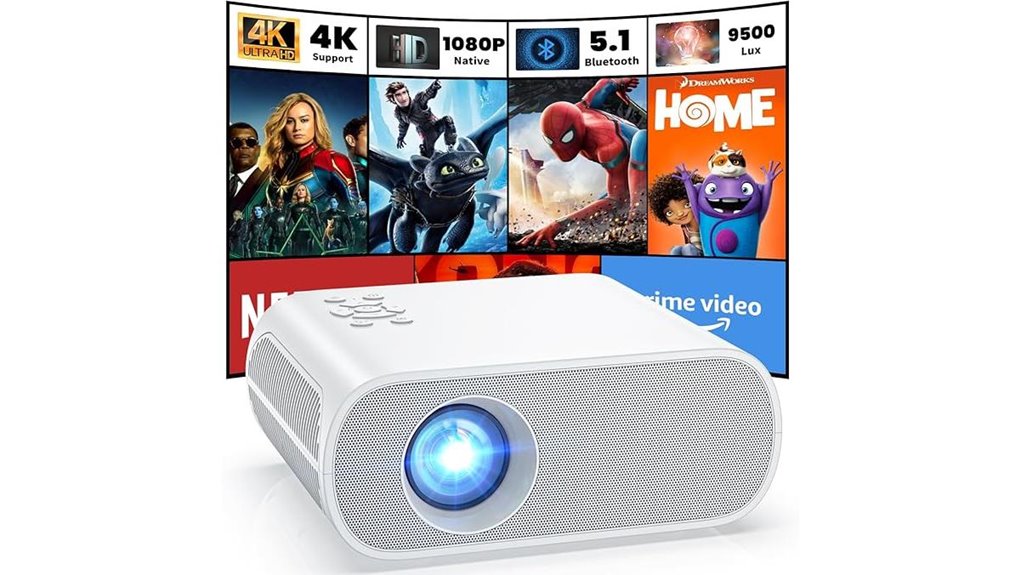1080p bluetooth portable projector