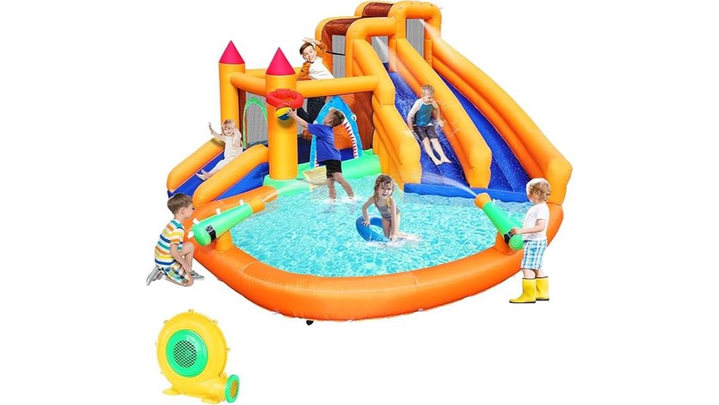 10 in 1 triple slide bouncehouse
