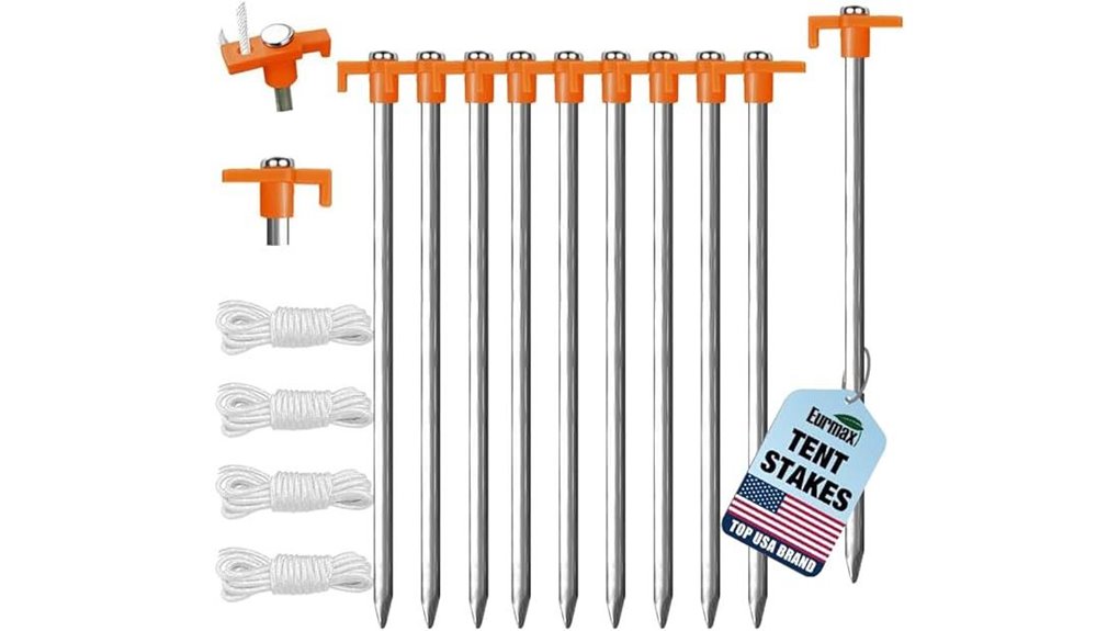 10 pack galvanized tent stakes